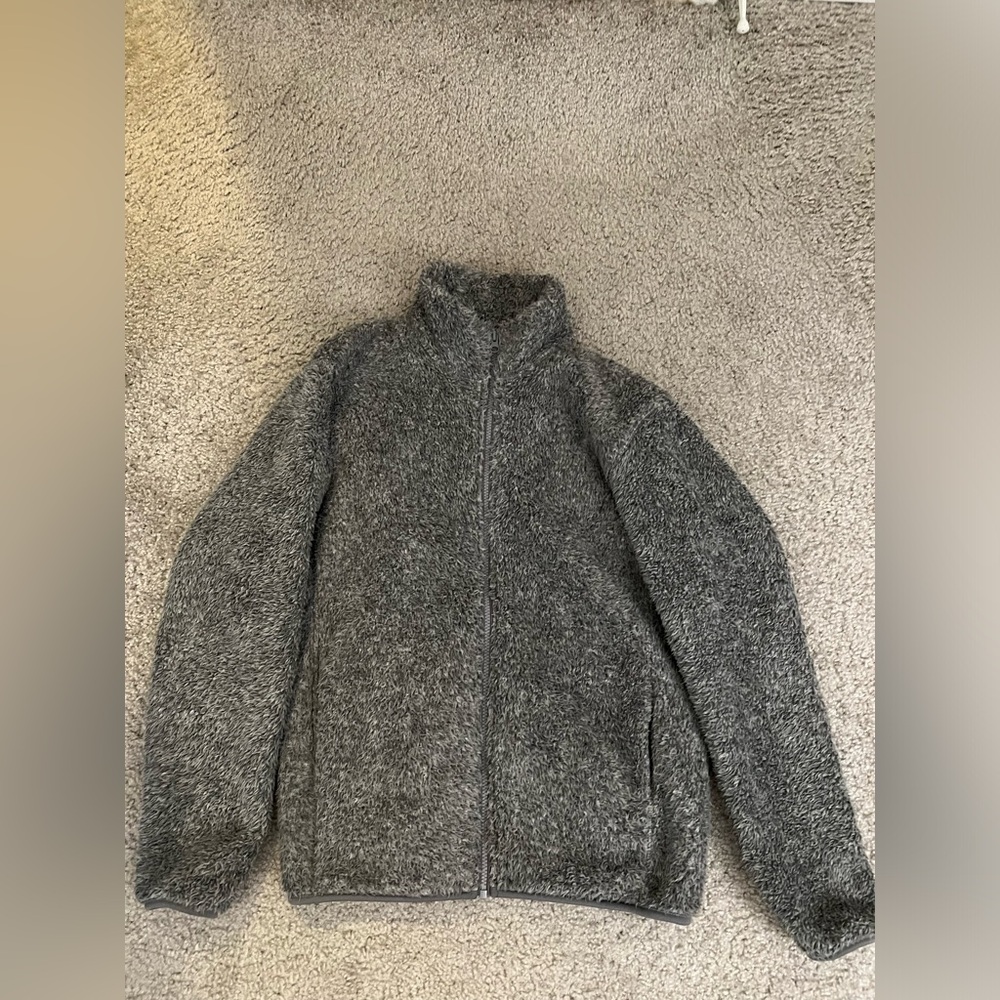 Uniqlo Fluffy Yarn Fleece Light Grey XS